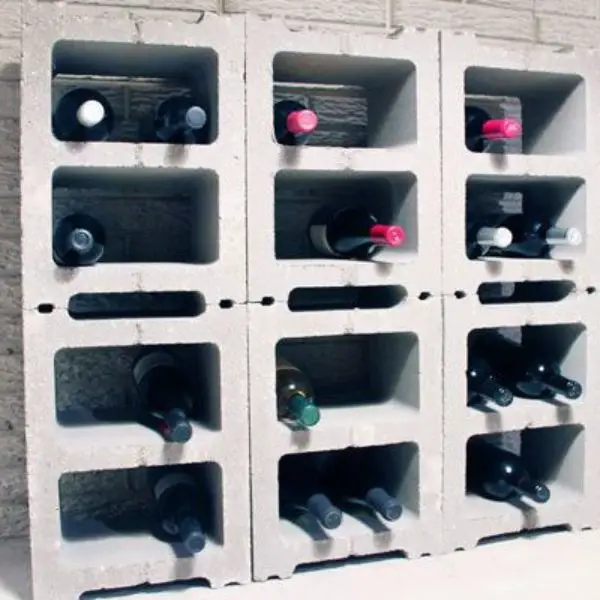  Turn Cinder Blocks into a Modern Wine Rack