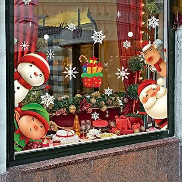 Use Window Clings for a Quick Festive Touch