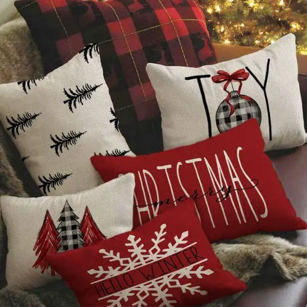 Use a Christmas Tree Shaped Pillow
