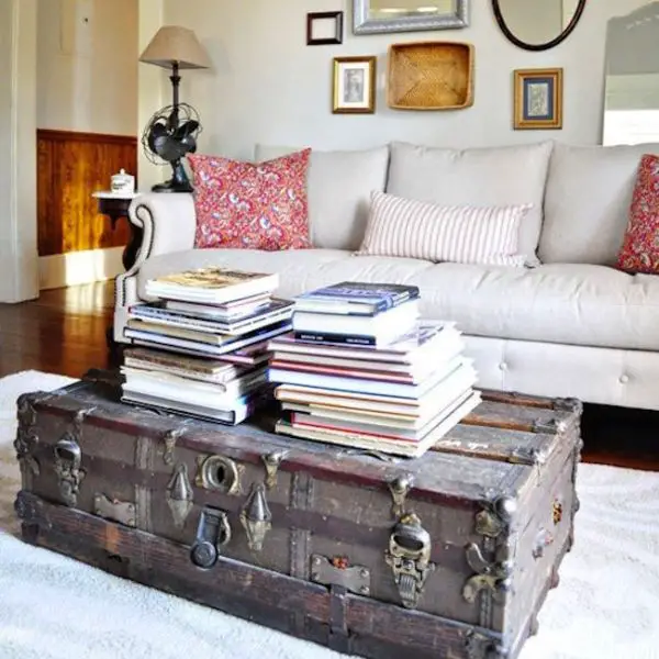 Use a Vintage Trunk as a Coffee Table