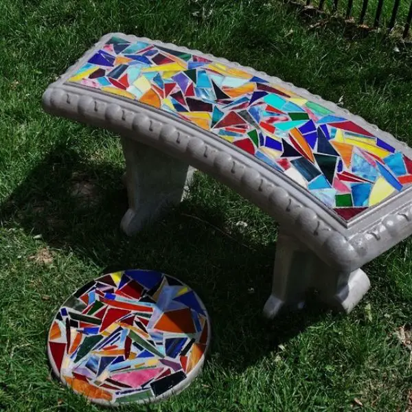 Vibrant Mosaic Cinder Seating