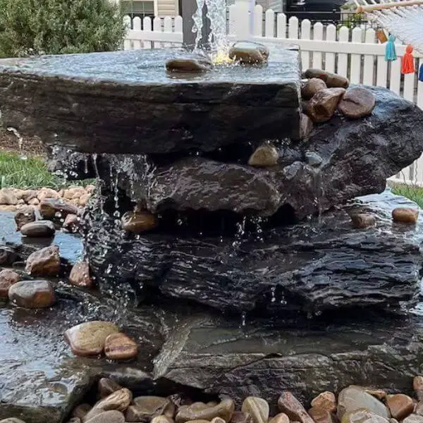 Water Feature with a Natural Stream