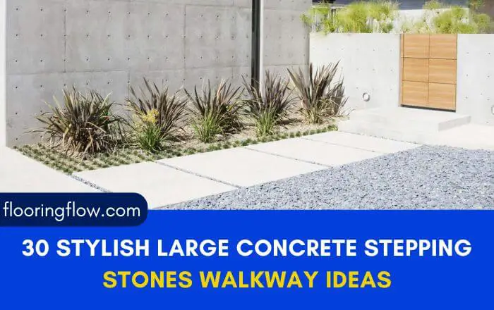 30 Stylish Large Concrete Stepping Stones Walkway Ideas