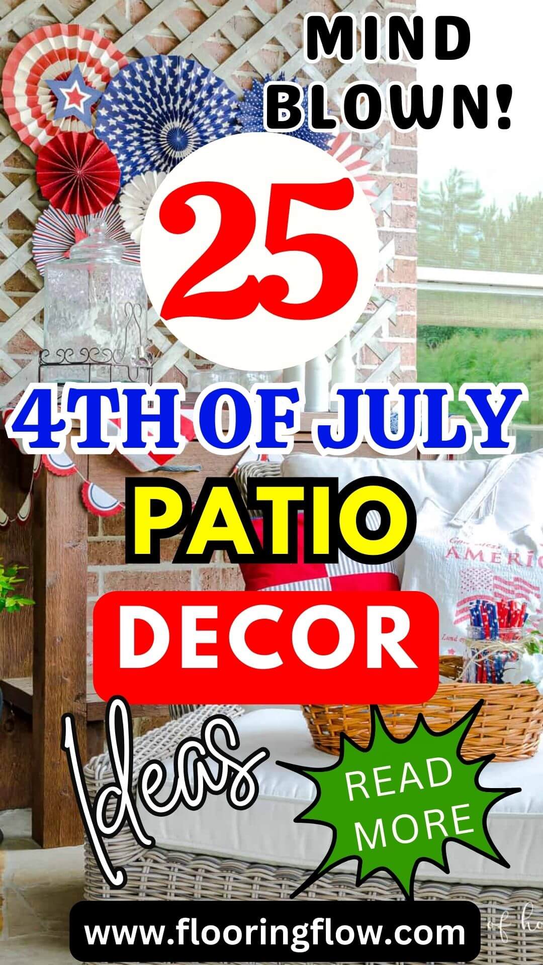 4th of July Decorations for Outdoor Patio