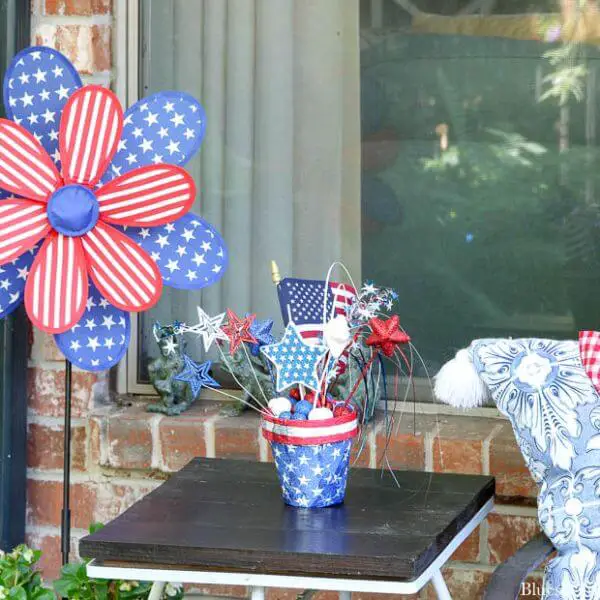 Add Red, White, and Blue Pinwheels for a Playful Touch