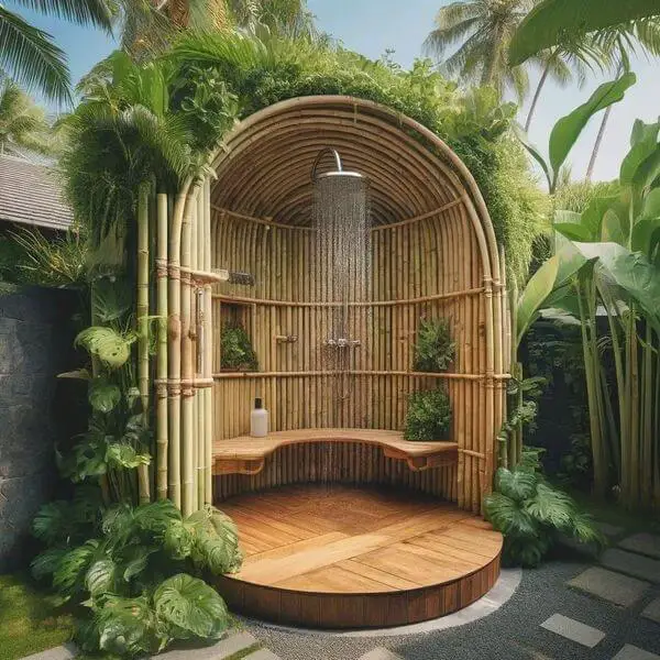 Bamboo Enclosure for a Tropical Feel