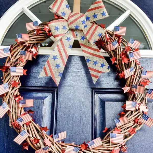  Create a DIY 4th of July Wreath for Your Door