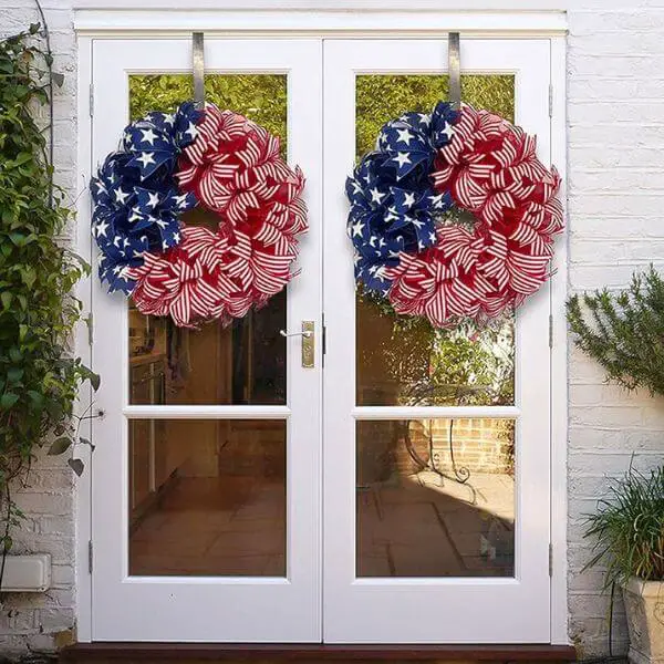 Create a DIY Patriotic Wreath for Your Patio Door