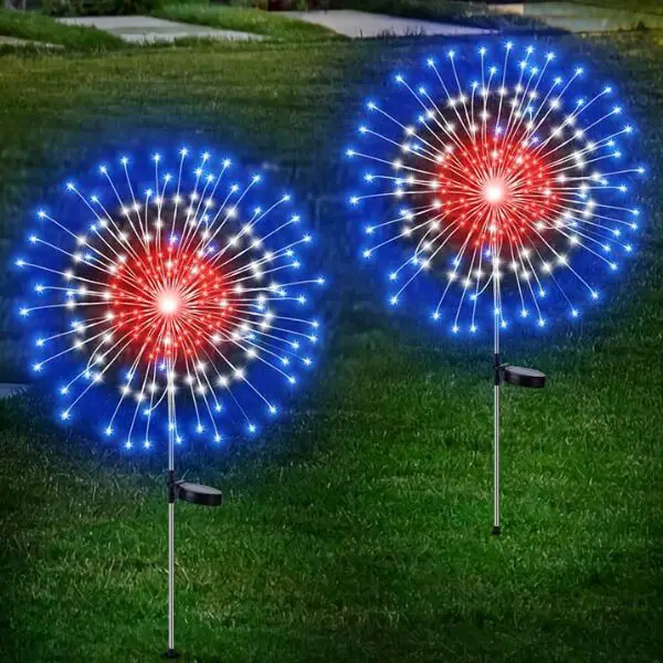 Create a Patriotic Firework Display with Colorful Lights