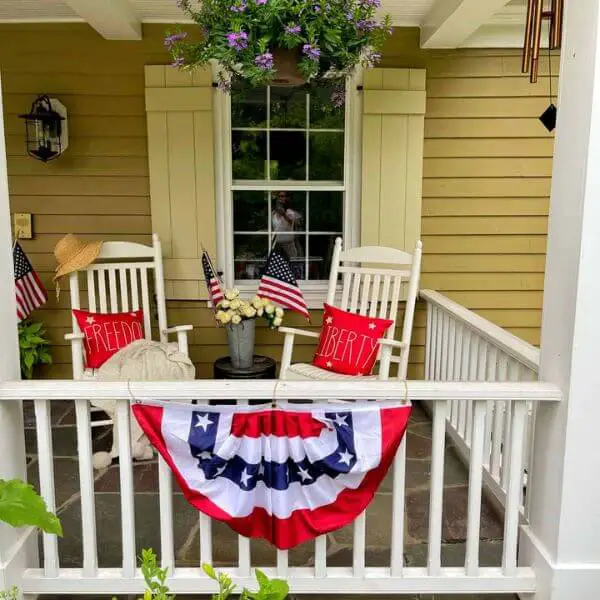 Decorate Your Porch with Red, White, and Blue Bunting