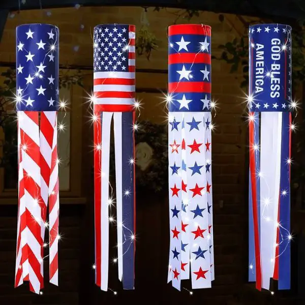 Decorate with Patriotic Windsocks for a Fun Touch