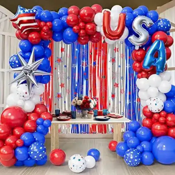  Decorate with Red, White, and Blue Balloons for a Festive Feel