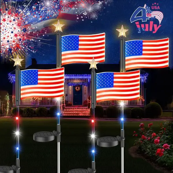 Hang American Flag Lanterns for a Festive Glow