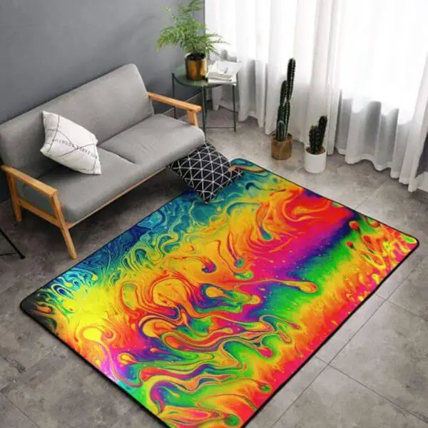 Implement Neon Rugs for a Vibrant, Youthful Look