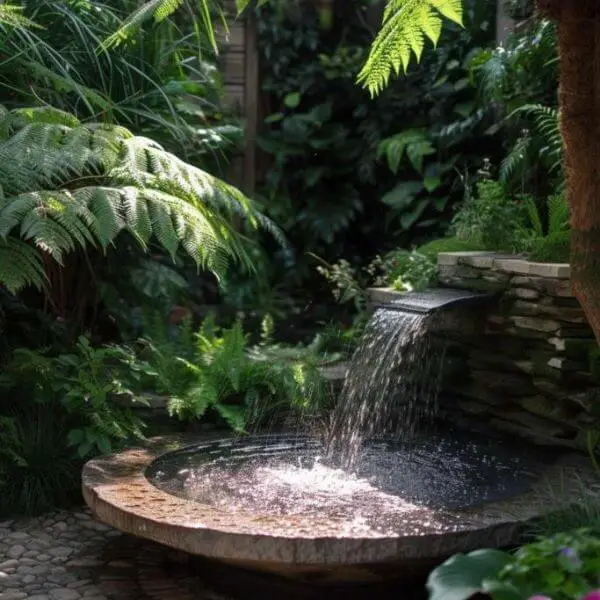 Mediterranean Terrace with Water Features