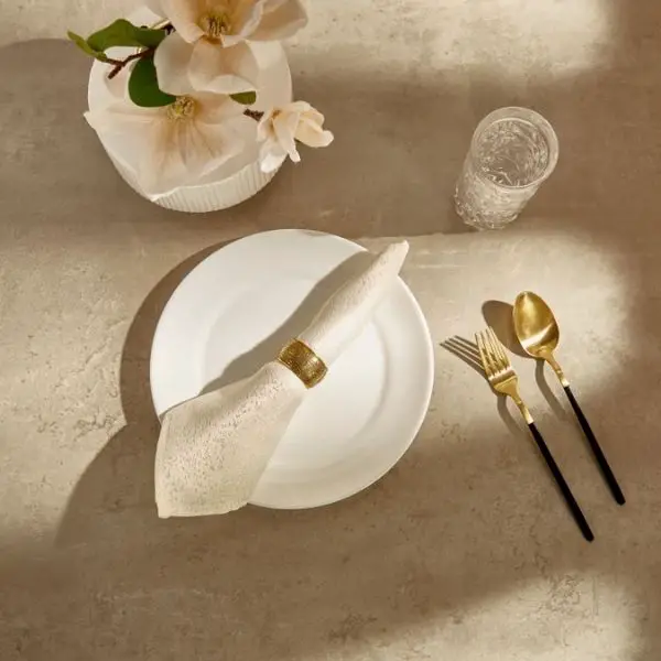 Napkins and Napkin Rings for Dining