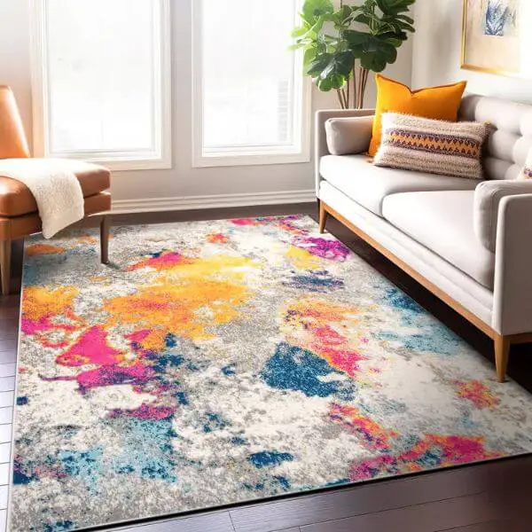 Opt for Watercolor Rugs for a Soft, Artistic Touch