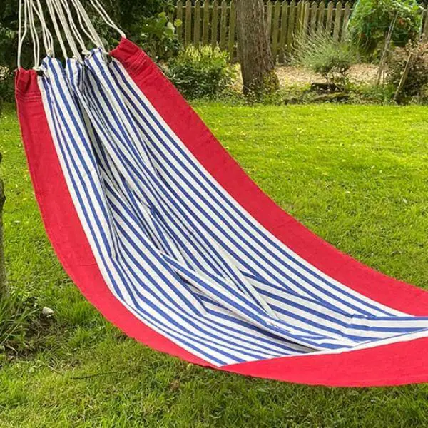 Set Up a Red, White, and Blue Hammock for Relaxation