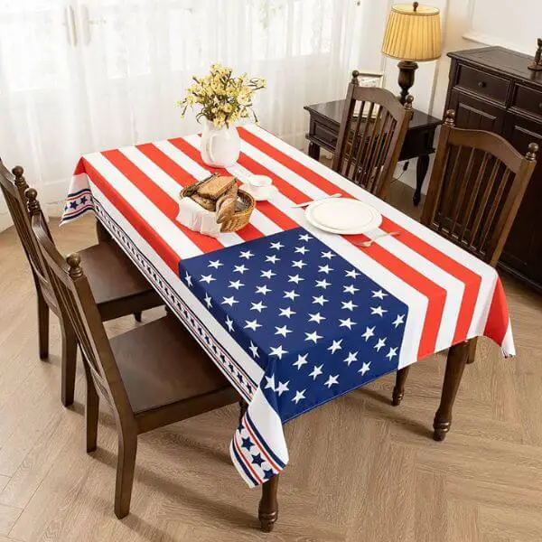 Set the Mood with American Flag Tablecloth