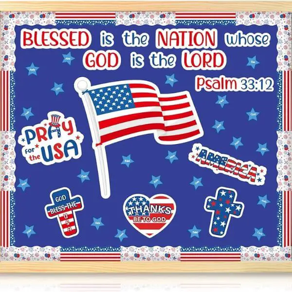 Stars and Stripes Bulletin Board for Educational Displays