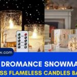 DRomance Christmas Snowman Glass Flameless Candles For Decor [year]