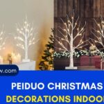 PEIDUO 2 FT Christmas Birch Indoor Tree LED Decor Lights