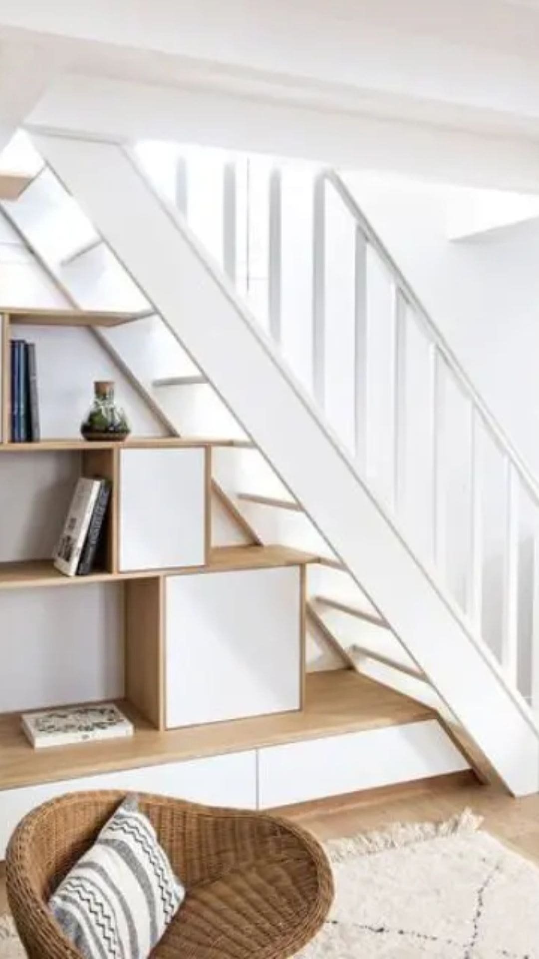 Tiny Office Space Under Stairs for Creative Workstations