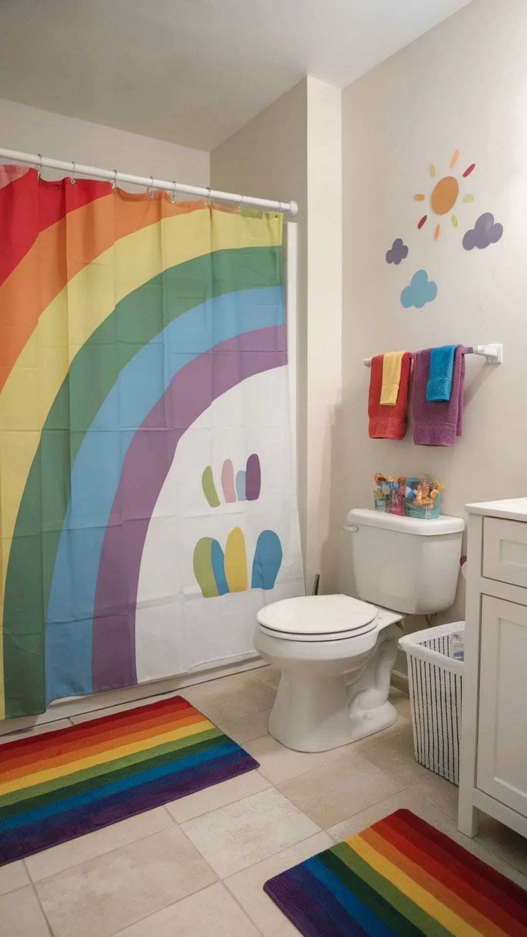 Gender-Neutral Bathroom Designs for Kids with Playful Details