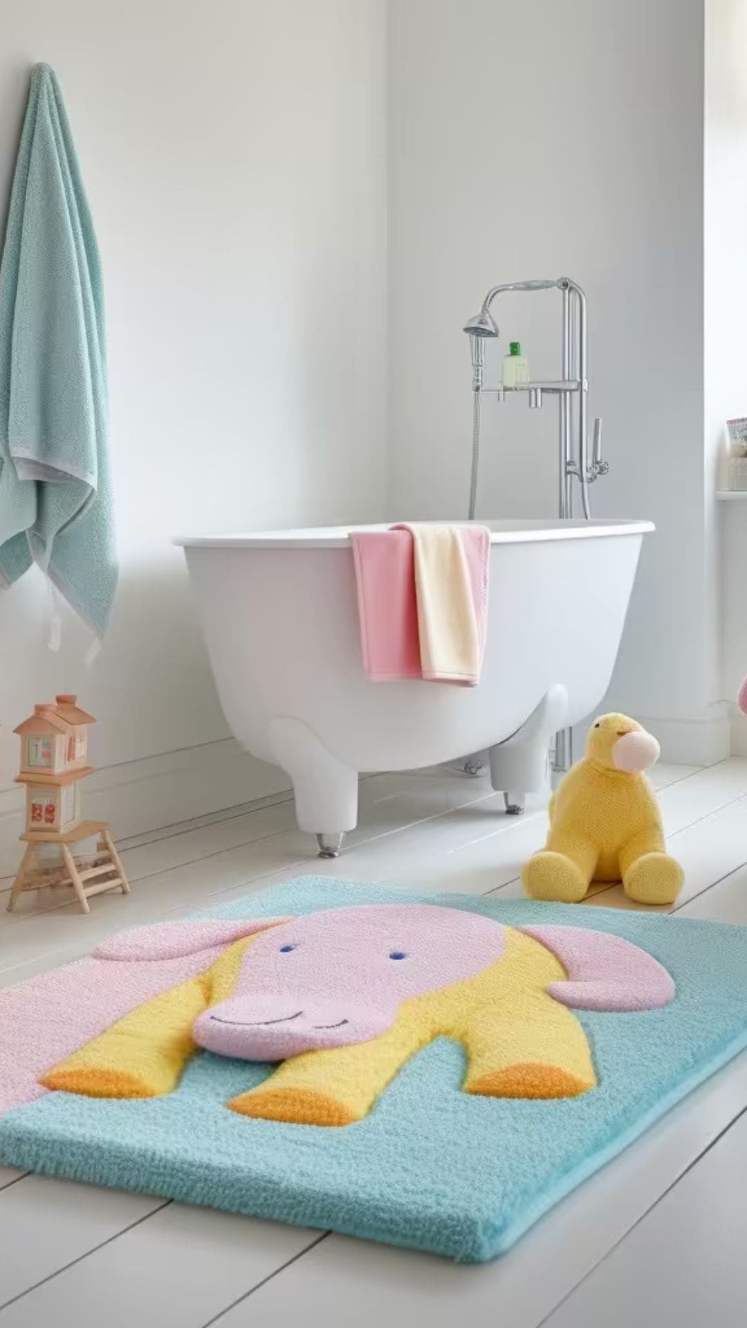 Kids Bathroom Design with Playful Accessories for Fun