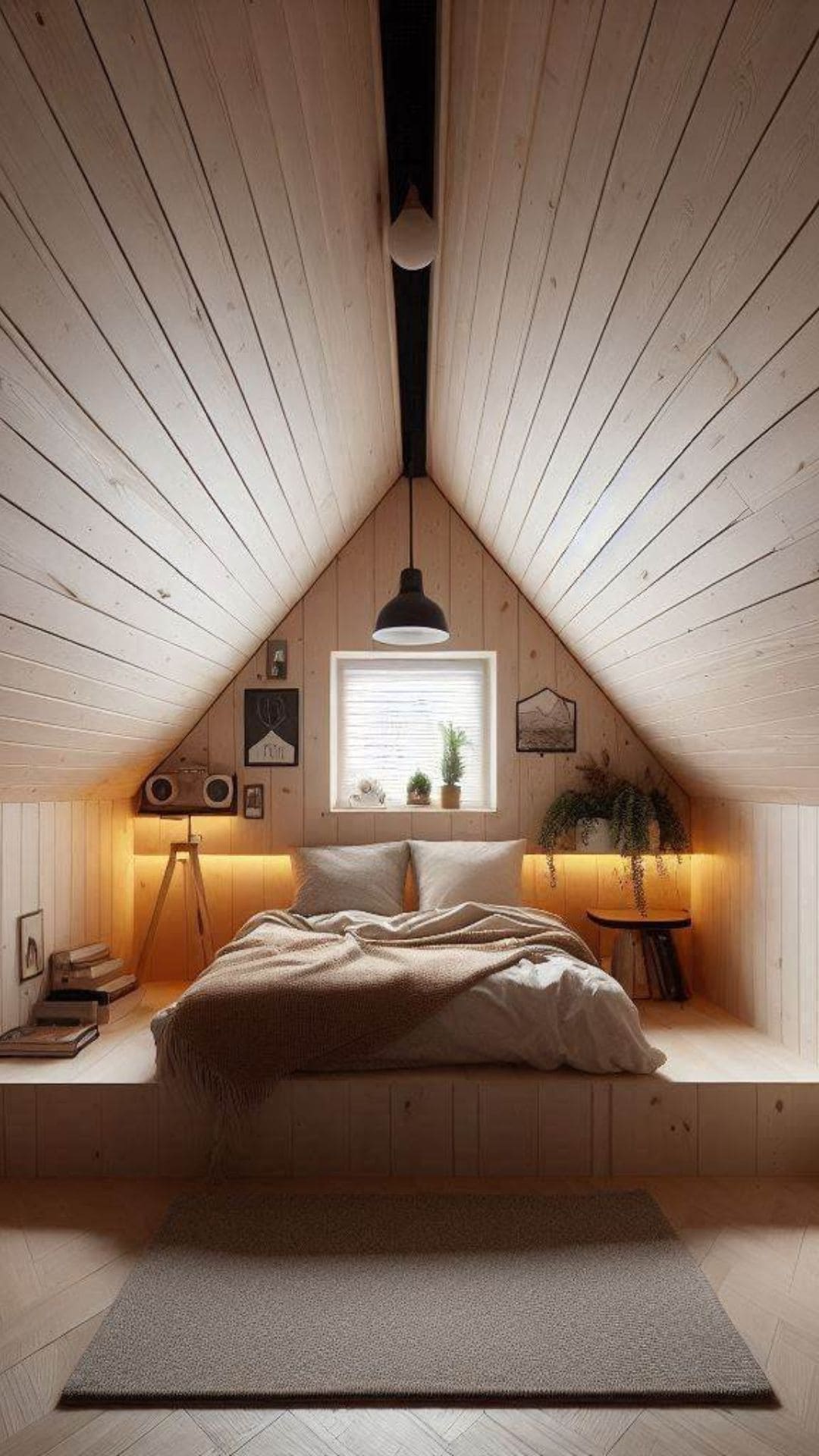 Small Attic Bedroom Ideas with Angled Ceilings and Cozy Seating